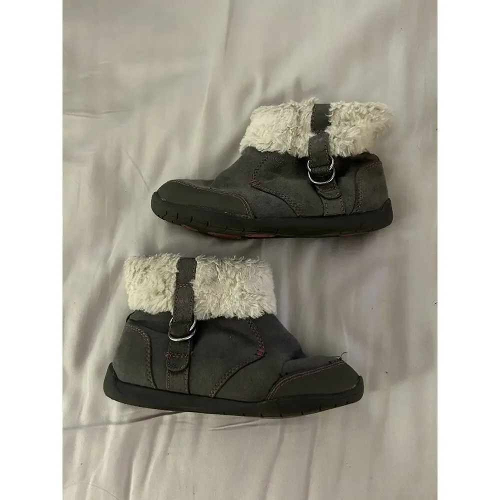 Surprize Grey Fury Ankle Boots size 12